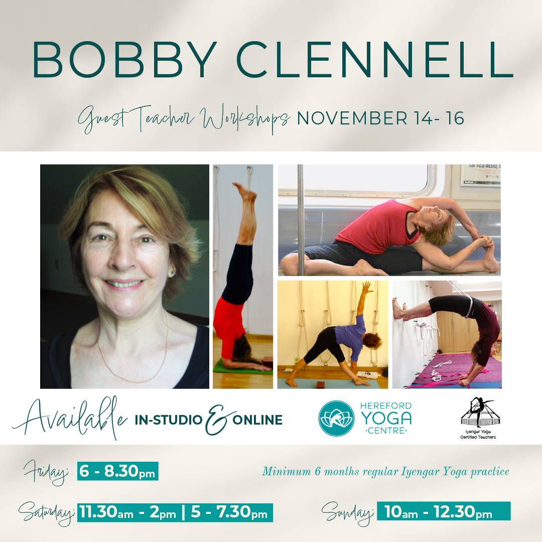Bobby Clennell workshop with Hereford Yoga Centre graphic