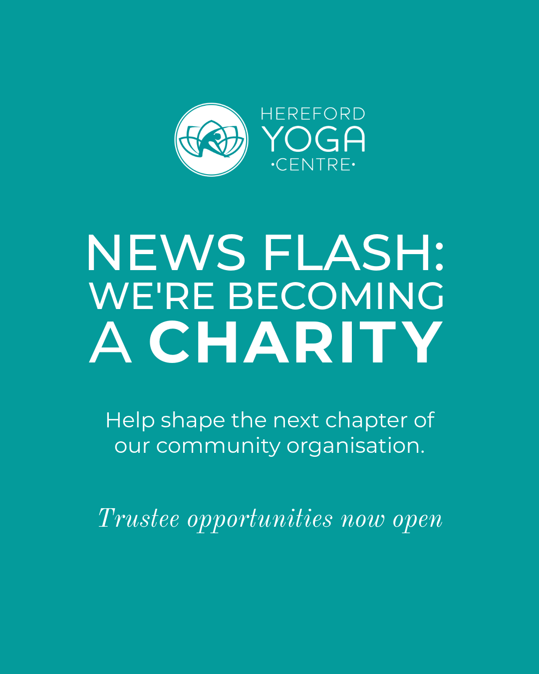 Charity transition annoucement