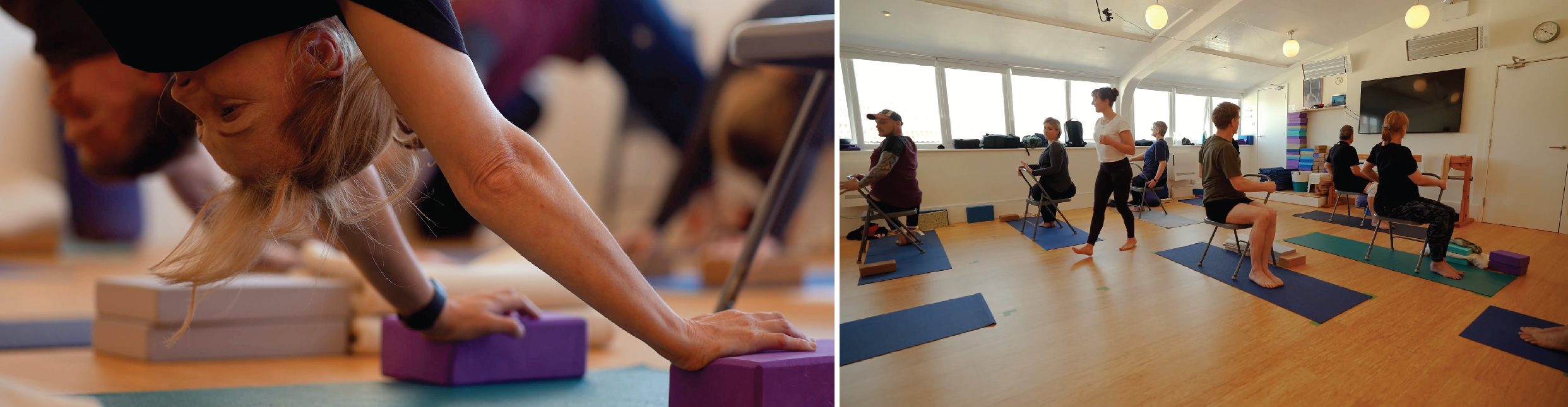 In-studio images of Jenny-May While teaching